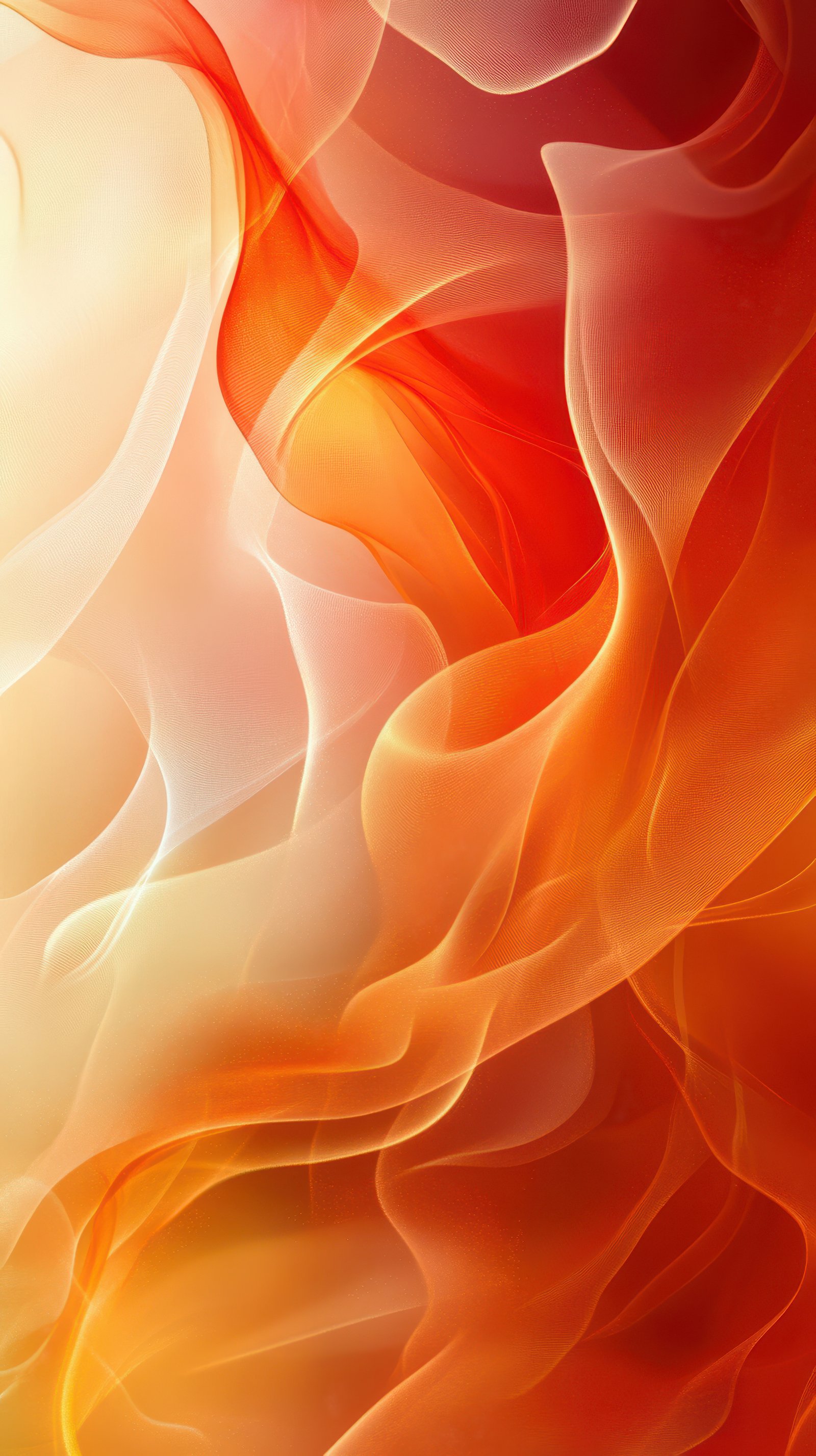 Vibrant abstract patterns in warm shades evoke a sense of movement and fluidity